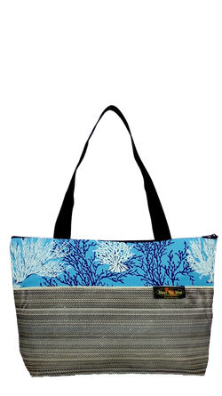 Maui Nui Wear Eco-Friendly Large Mesh Tote Bag Coral Polu