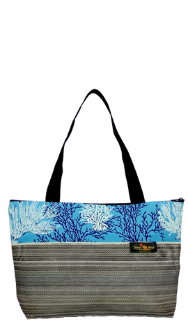 Maui Nui Wear Eco-Friendly Large Mesh Tote Bag Coral Polu