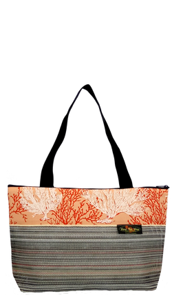 Maui Nui Wear Eco-Friendly Large Mesh Tote Bag Coral Ke Kola