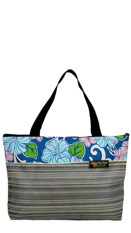 Maui Nui Wear Eco-Friendly Large Mesh Tote Bag Floral Polu