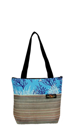 Maui Nui Wear Eco-Friendly Medium Mesh Tote Bag Coral Polu