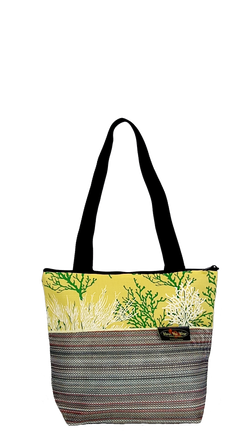 Maui Nui Wear Eco-Friendly Medium Mesh Tote Bag Coral Melemele