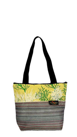 Maui Nui Wear Eco-Friendly Medium Mesh Tote Bag Coral Melemele