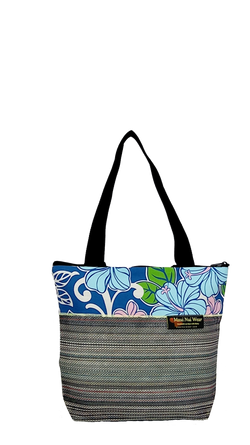Maui Nui Wear Eco-Friendly Medium Mesh Tote Bag Floral Polu
