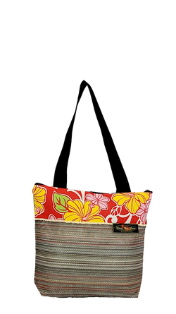 Maui Nui Wear Eco-Friendly Medium Mesh Tote Bag Floral `Ula`ula