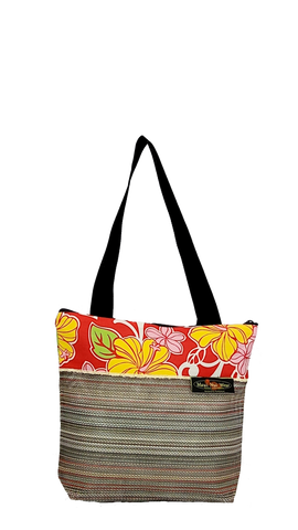 Maui Nui Wear Eco-Friendly Medium Mesh Tote Bag Floral `Ula`ula