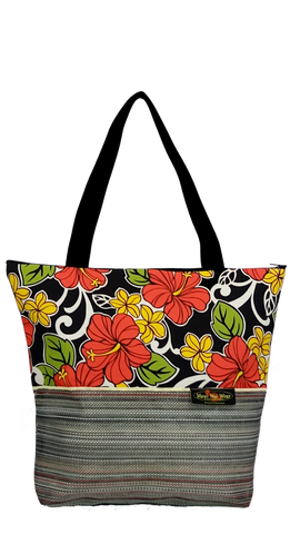 Maui Nui Wear Eco-Friendly XL Mesh Tote Bag Floral `Ele`ele