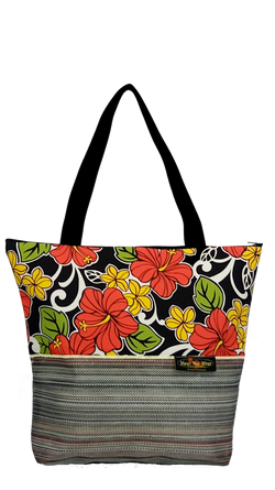 Maui Nui Wear Eco-Friendly XL Mesh Tote Bag Floral `Ele`ele
