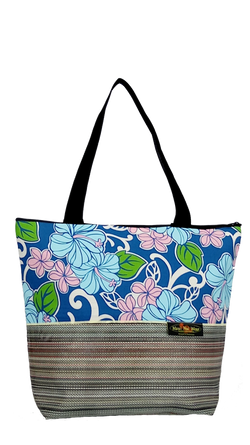 Maui Nui Wear Eco-Friendly XL Mesh Tote Bag Floral Polu
